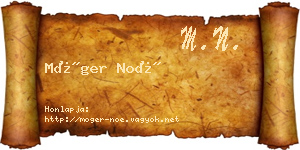 Móger Noé névjegykártya